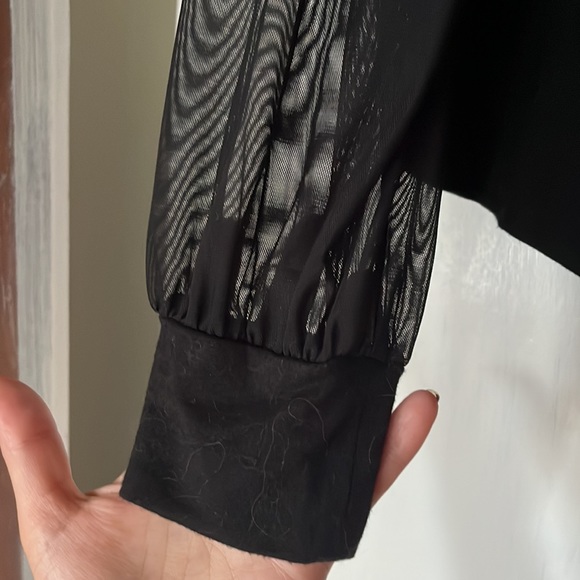 Sheer, see through, button up blouse - Picture 3 of 9